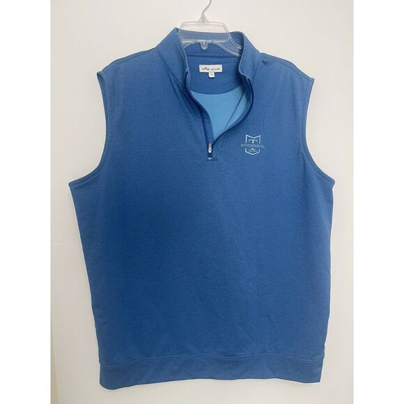 Peter Millar Other - Peter Millar Vest Men's Large 1/4 Zipper Pullover Sweater Blue Golf